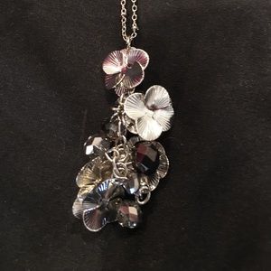 16in silver floral necklace from The Limited